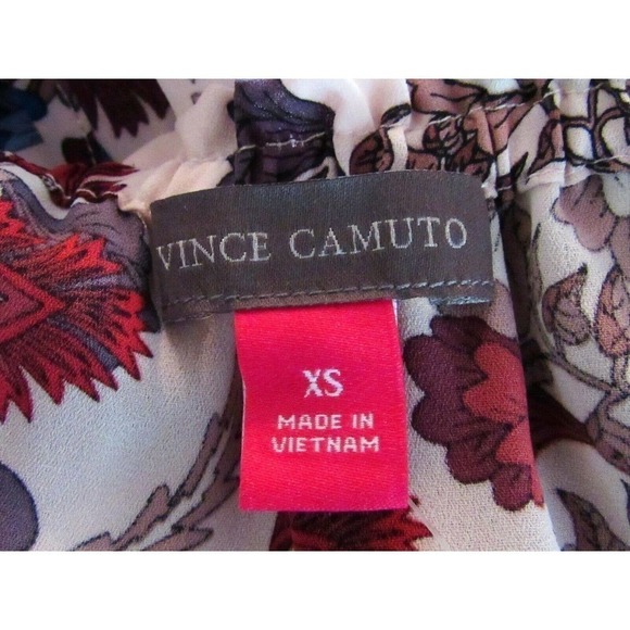 Vince Camuto Gathered Floral Sleeveless Blouse - Picture 7 of 8
